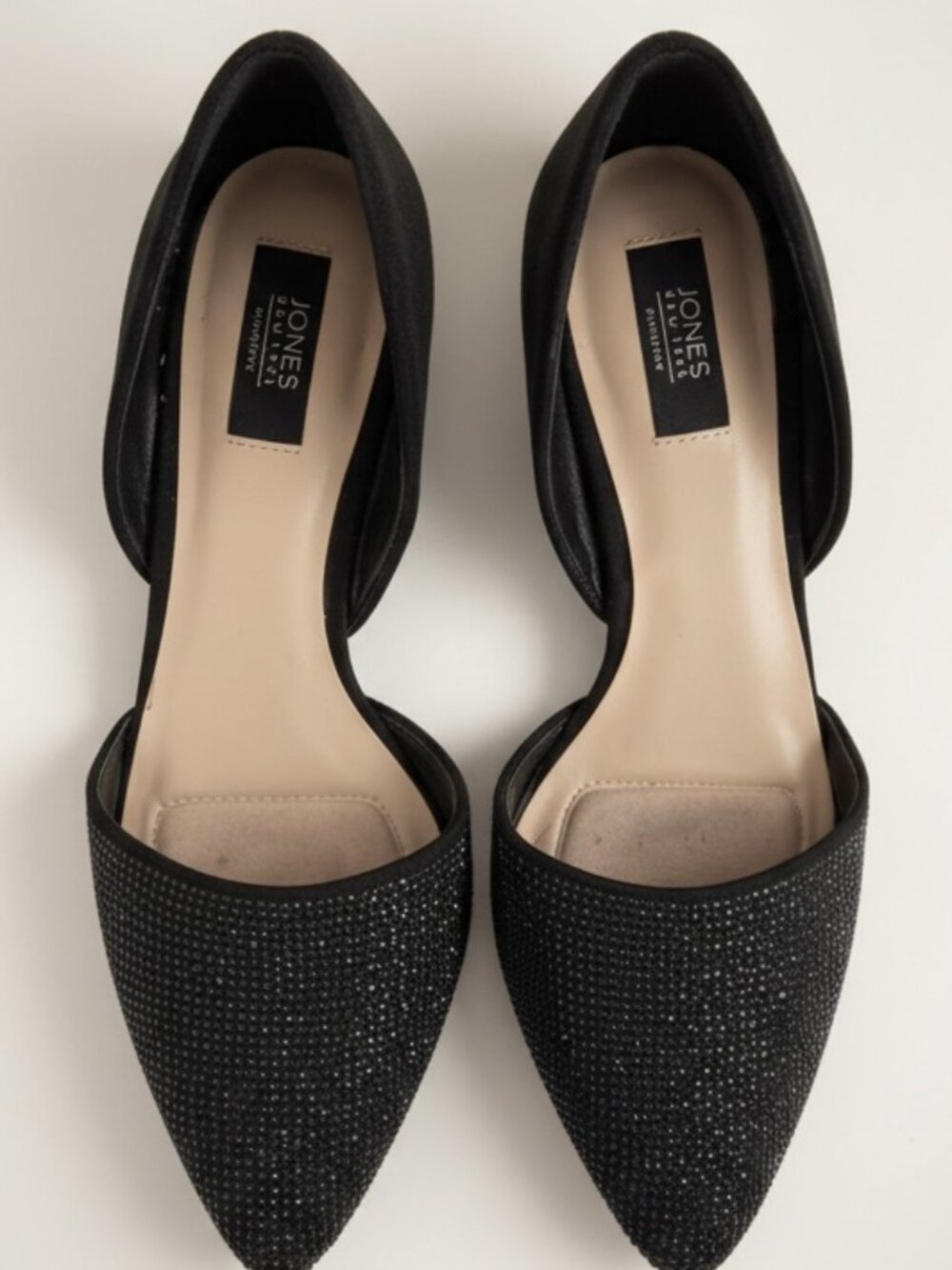 Jones New York Silver Glitter D’Orsay Pointed Toe Stiletto Heels Women’s 9.5M